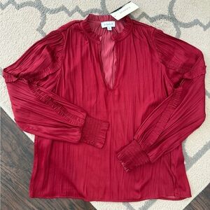 Evereve Burgundy Blouse